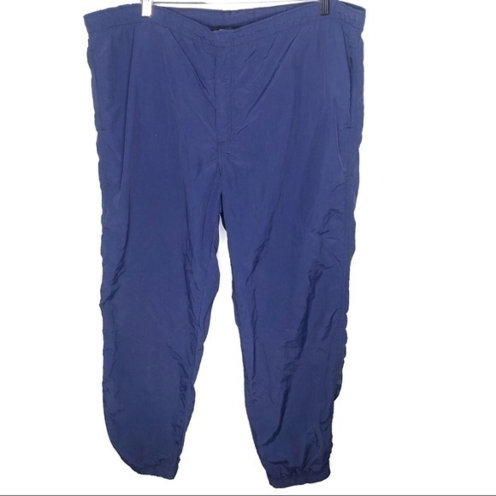 Vintage LL bean mens blue athletic nylon windpants